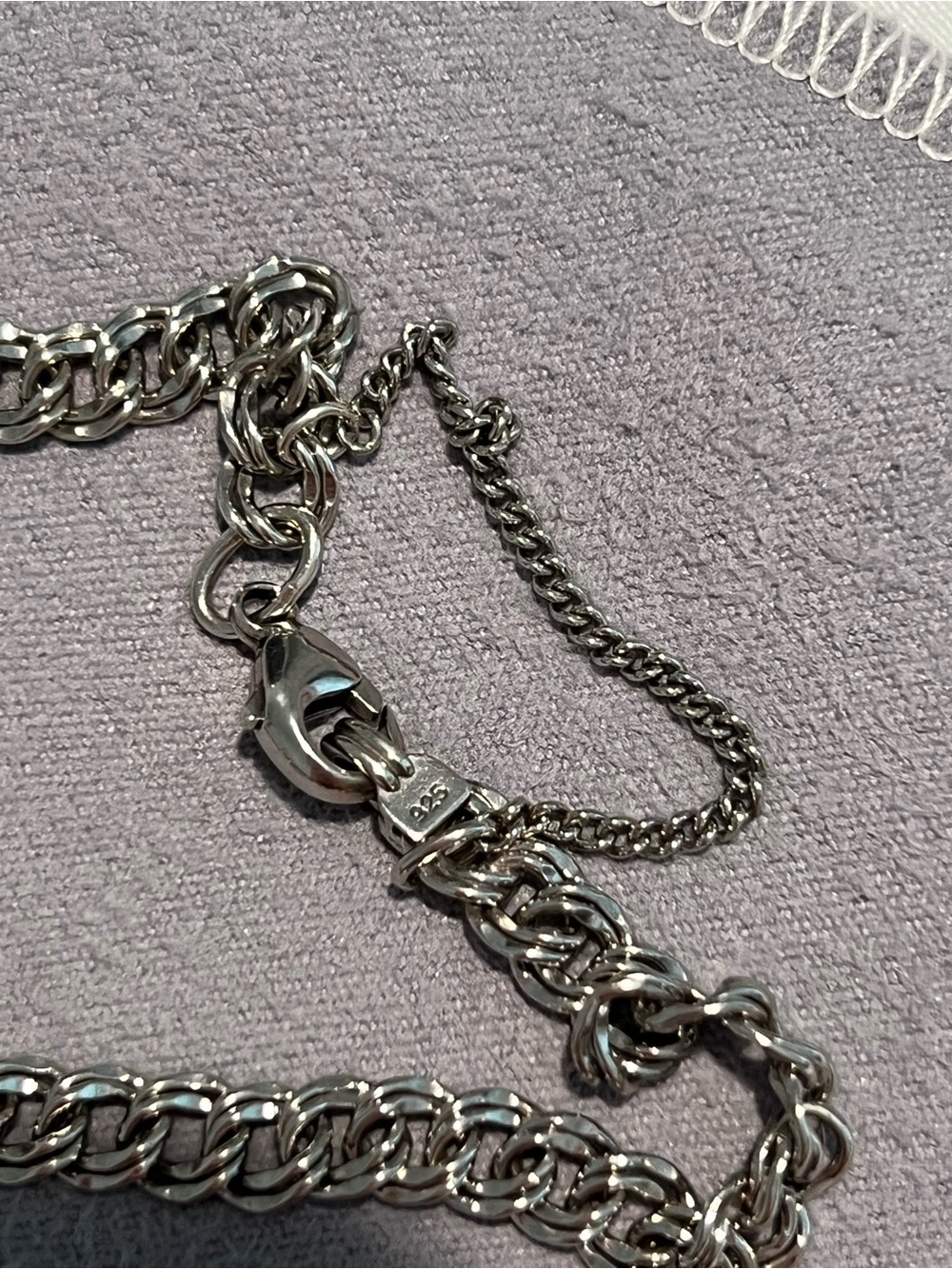 James Avery Silver Light Double Curb Charm Bracelet - Picture 2 of 3